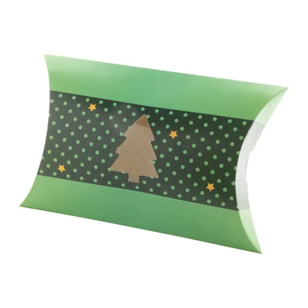 Scatola bomboniera CREABOX PILLOW XMAS M con finestra albero - Immagine 2
