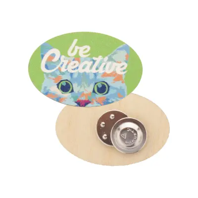 Spilla Magnetica In Legno Stampa Fullcolor WooBadge - Immagine 8