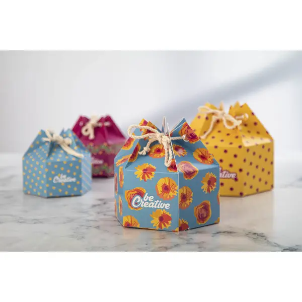 Scatola regalo esagonale CreaBox HexaCord M personalizzabile - Immagine 8