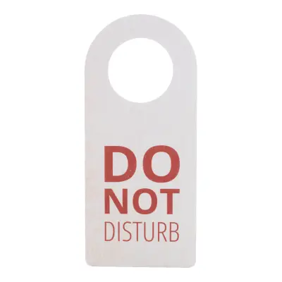 Hotel DISTURB WOOD, gancio in betulla personalizzato