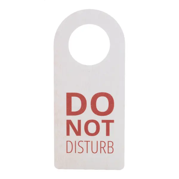 Hotel DISTURB WOOD, gancio in betulla personalizzato - Immagine 1