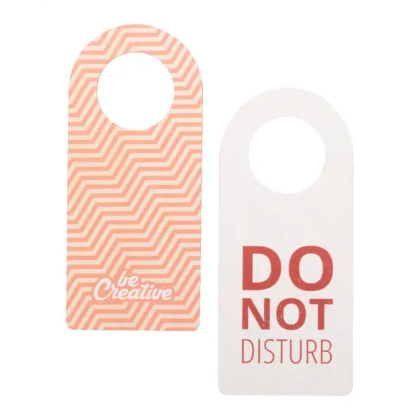 Hotel DISTURB WOOD, gancio in betulla personalizzato - Immagine 4