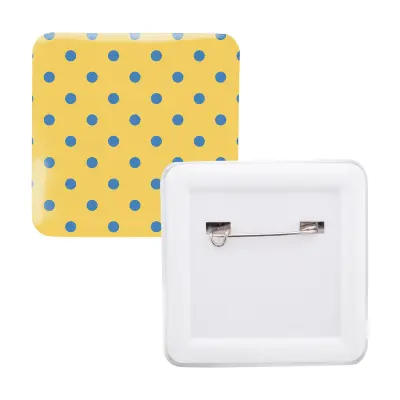 Spilla SQUAREBADGE MAXI quadrata con inserto cartaceo - Immagine 4
