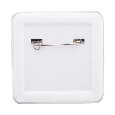 Spilla SQUAREBADGE MAXI quadrata con inserto cartaceo - Immagine 2