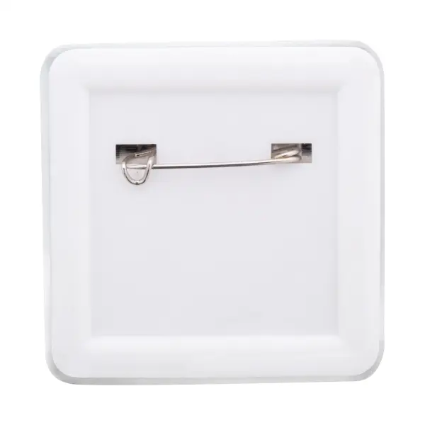 Spilla SQUAREBADGE MAXI quadrata con inserto cartaceo - Immagine 2