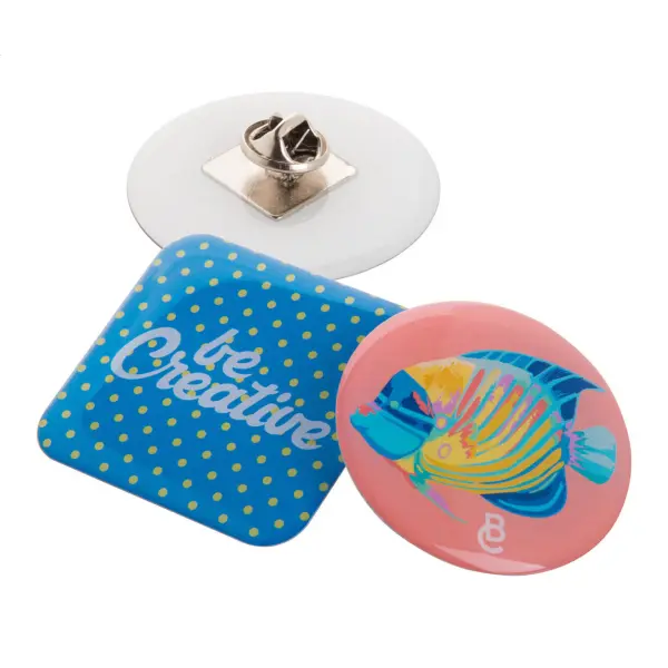 Spilla in metallo personalizzabile EPOBADGE MAXI - Immagine 2