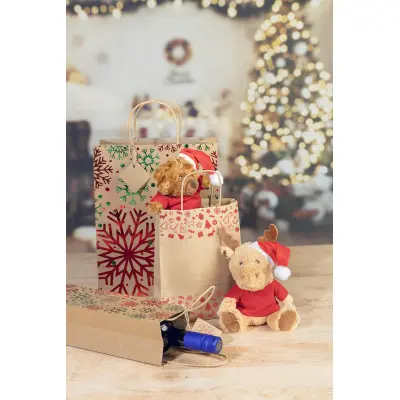 Busta regalo natalizia JULEGAVE S personalizzabile in carta kraft - Immagine 4