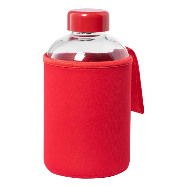 Borraccia in vetro TESSO promozionale 600 ml con tappo softshell - Immagine 1