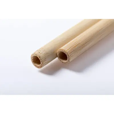 Set cannucce in bambù PILTU promozionale con sacchetto in cotone - Immagine 4