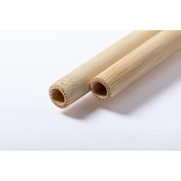 Set cannucce in bambù PILTU promozionale con sacchetto in cotone - Immagine 4