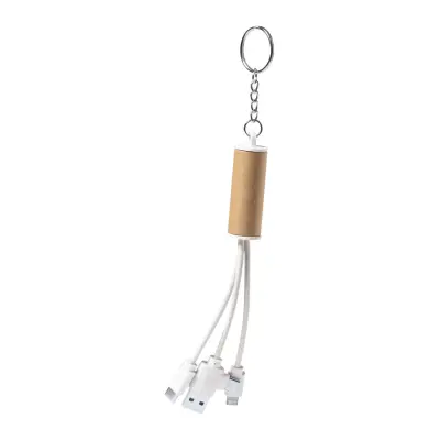 Portachiavi con cavo di ricarica USB PAPLEN - Immagine 1
