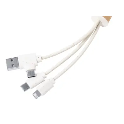 Portachiavi con cavo di ricarica USB PAPLEN - Immagine 3
