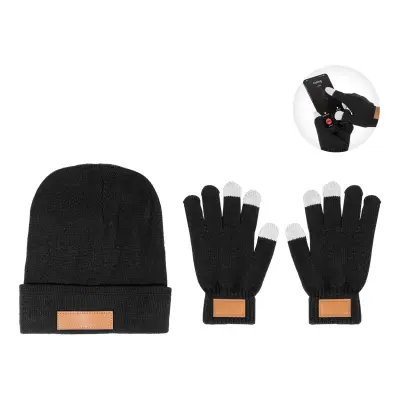 Set cappello e guanti PASHEN in acrilico con stampa del tuo logo