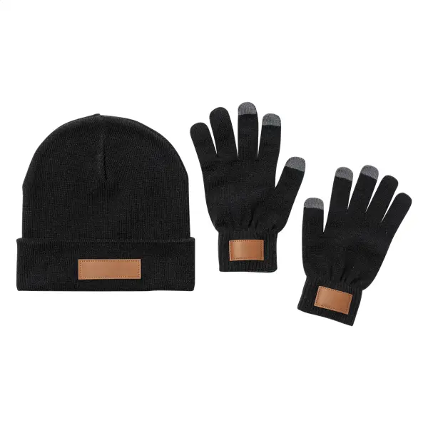 Set cappello e guanti PASHEN in acrilico con stampa del tuo logo - Immagine 1
