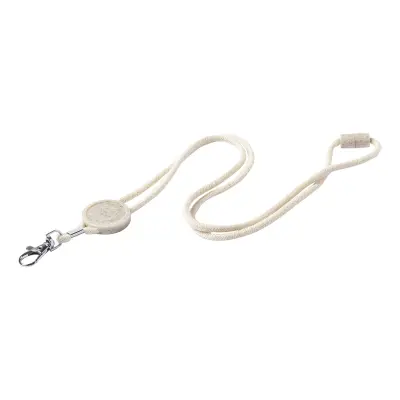 Lanyard STRICO in cotone con moschettone e fibbia di sicurezza