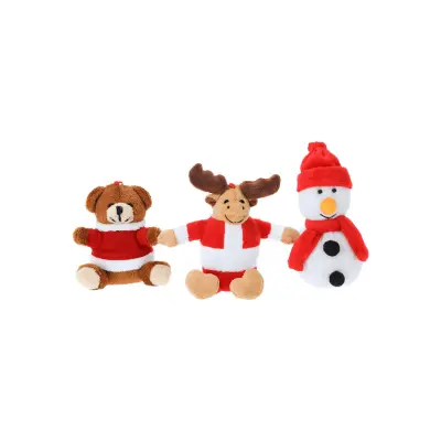 Portachiavi natalizio di peluche VELIN 5 cm con stampa del tuo logo - Immagine 2