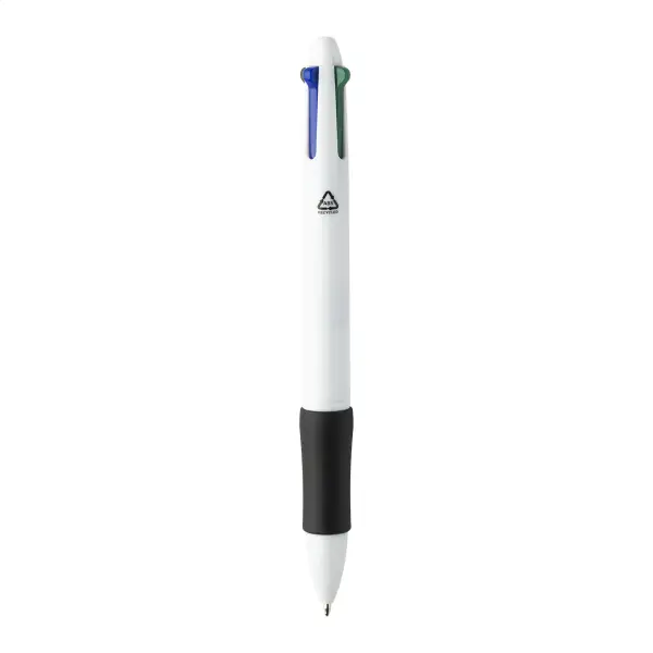 Penna a sfera in plastica riciclata 4 colori QUATTRO - Immagine 3