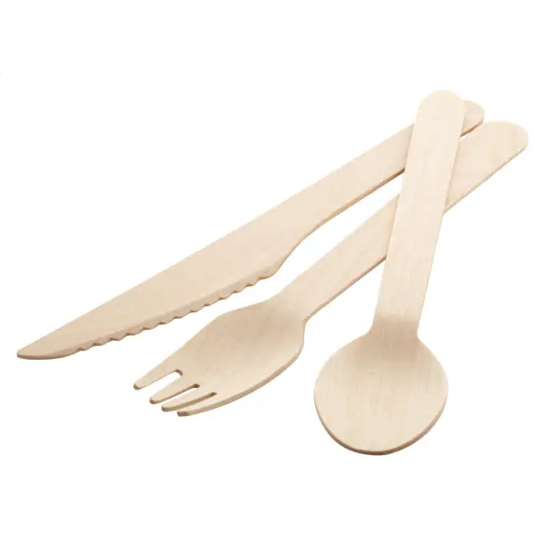 Posate in legno WOOLLY con stampa logo - Immagine 2