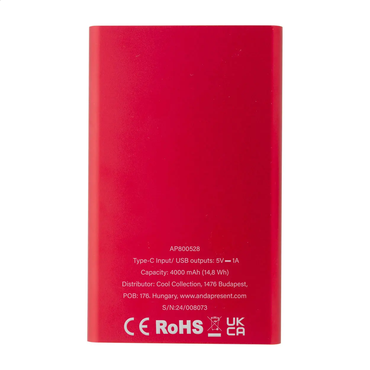 Powerbank 4000 mAh RALUFOUR in alluminio riciclato personalizzabile - Immagine 6