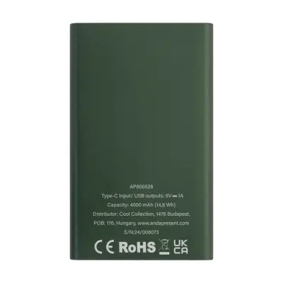 Powerbank 4000 mAh RALUFOUR in alluminio riciclato personalizzabile - Immagine 29
