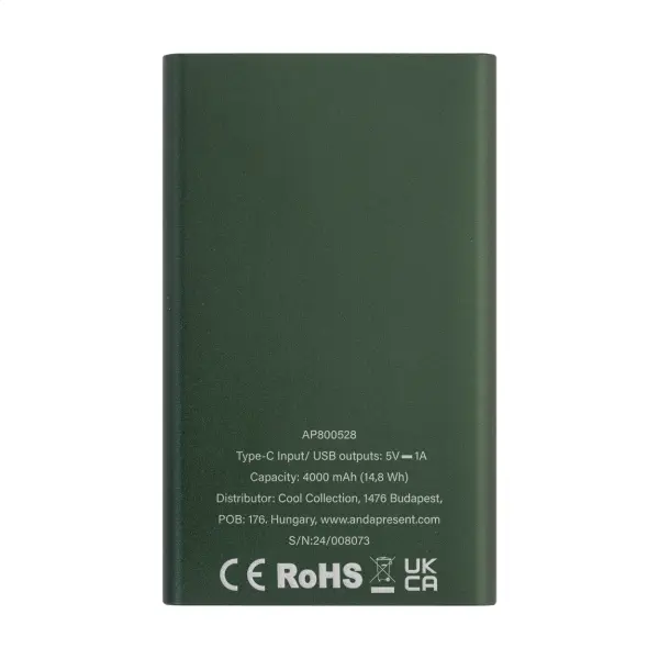 Powerbank 4000 mAh RALUFOUR in alluminio riciclato personalizzabile - Immagine 29