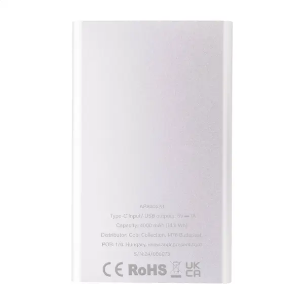 Powerbank 4000 mAh RALUFOUR in alluminio riciclato personalizzabile - Immagine 19
