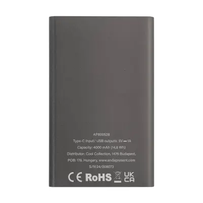 Powerbank 4000 mAh RALUFOUR in alluminio riciclato personalizzabile - Immagine 35