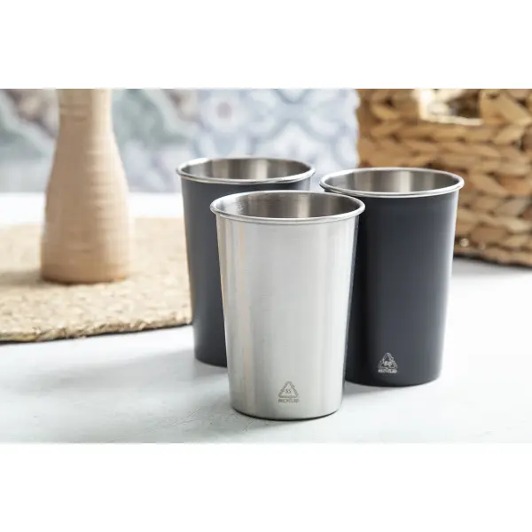 Bicchiere in acciaio inox riciclato REDISHA MONO - Immagine 4