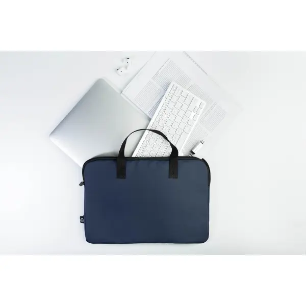 Borsa porta computer PUBBUK in RPU riciclata personalizzabile - Immagine 7