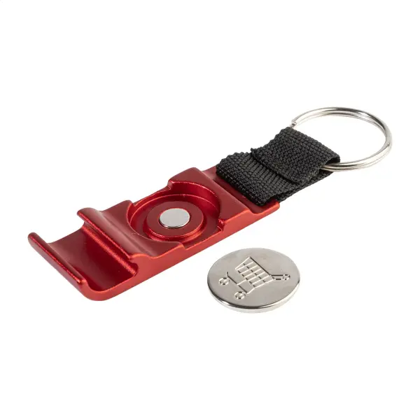 Portachiavi apribottiglie OPENCART con moneta carrello in acciaio - Immagine 10