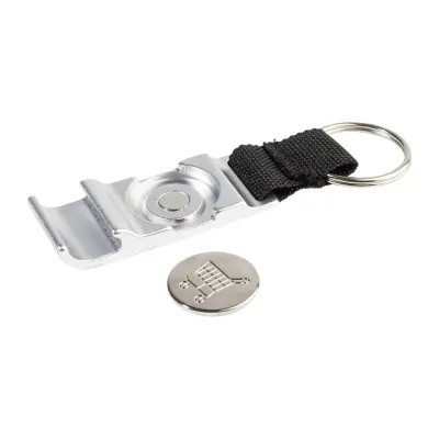 Portachiavi apribottiglie OPENCART con moneta carrello in acciaio - Immagine 30