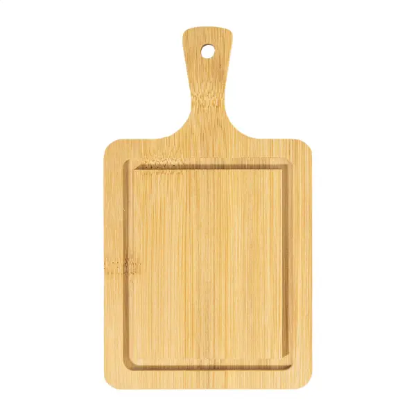 Tagliere BiteTime mini in bambù con manico e scanalatura - Immagine 5