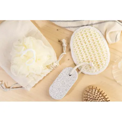 Set bagno CLEOSPA in sacchetto di cotone con coulisse - Immagine 3