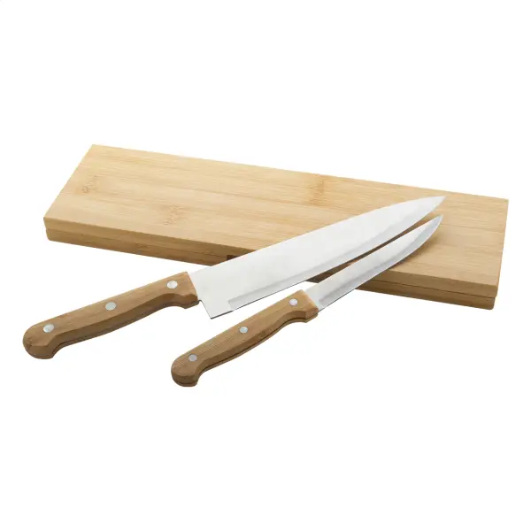 Set Coltelli Con Manici In Bamboo Sanjo - Immagine 1