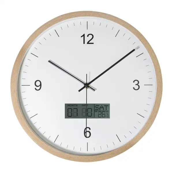 Orologio da parete TEMPORA con calendario e termometro - Immagine 2
