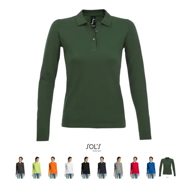 Polo PERFECT LSL WOMEN in cotone piqué 180 - SOL'S - Immagine 1