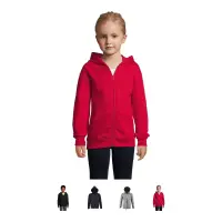 Felpa con zip STONE KIDS 260 g con cappuccio - SOL'S