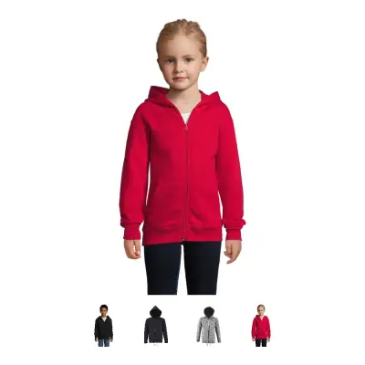 Felpa con zip STONE KIDS 260 g con cappuccio - SOL'S - Immagine 1