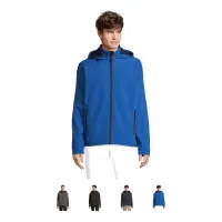 Giacche RACE HOODED MEN softshell in poliestere riciclato - SOL'S