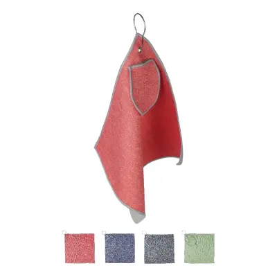 Asciugamano da golf IDRIS rPET 31x31 cm personalizzato - Immagine 1