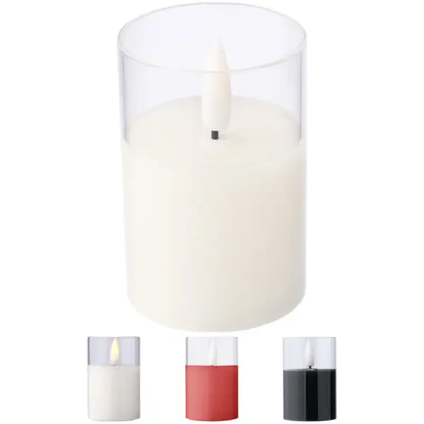 Candela LED SERIN in cera con effetto fiamma - Immagine 1