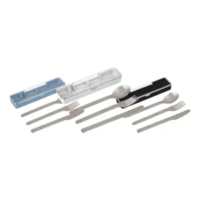 Porta pranzo set posate BRISIO 3 pz in acciaio inox