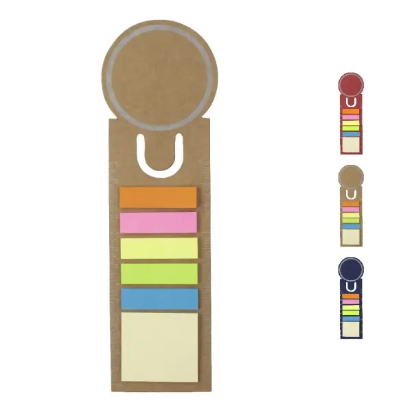 Segnalibro CLAY con post-it e righello cm/pollici - Immagine 1