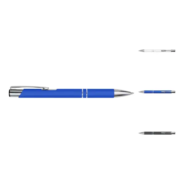 Penna a sfera in alluminio con strato gommoso Yvette - Immagine 1