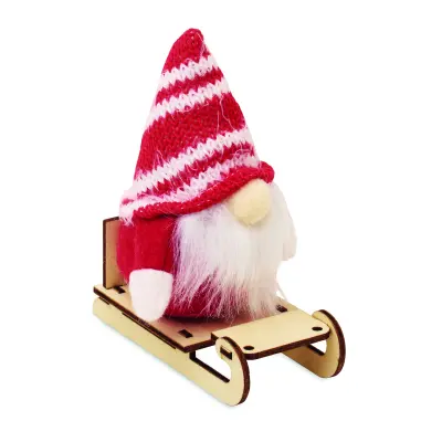 Gnomo decorativo FROSTY SLEIGH 24x38x51 cm con stampa - Immagine 2