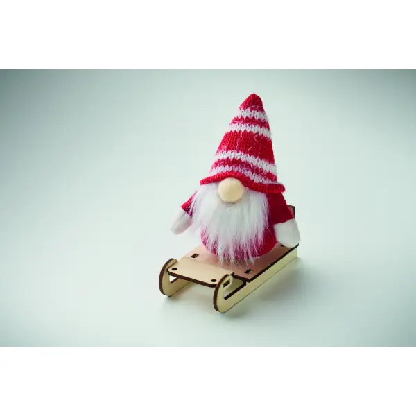 Gnomo decorativo FROSTY SLEIGH 24x38x51 cm con stampa - Immagine 3