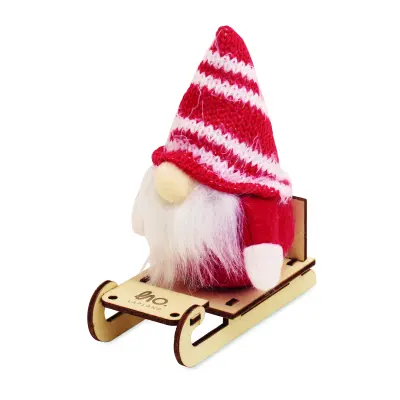 Gnomo decorativo FROSTY SLEIGH 24x38x51 cm con stampa - Immagine 6