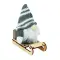 Gnomo decorativo FROSTY SLEIGH 24x38x51 cm con stampa - Anteprima 8