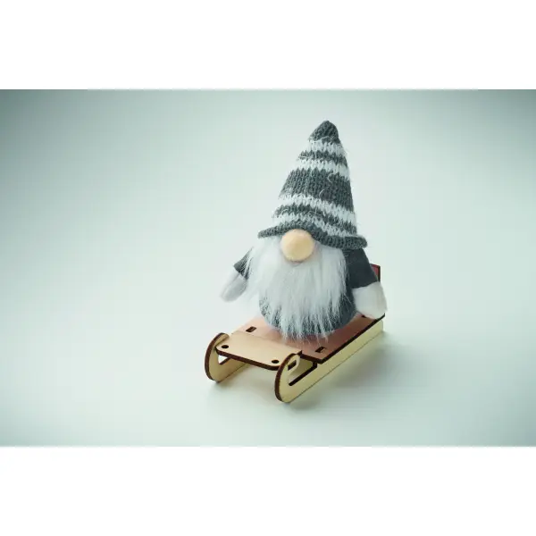 Gnomo decorativo FROSTY SLEIGH 24x38x51 cm con stampa - Immagine 9