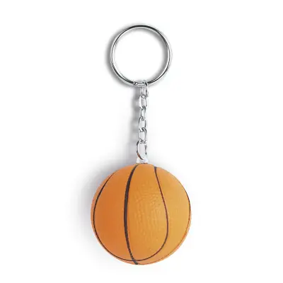 Portachiavi antistress a forma di palla da basket - Immagine 1